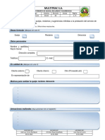PST-OP-AD-QR 01 Formularios de Quejas, Reclamos y Denuncias