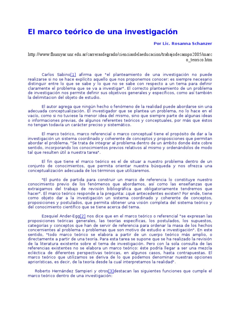 El marco teorico de una investigación Teoría Paradigma