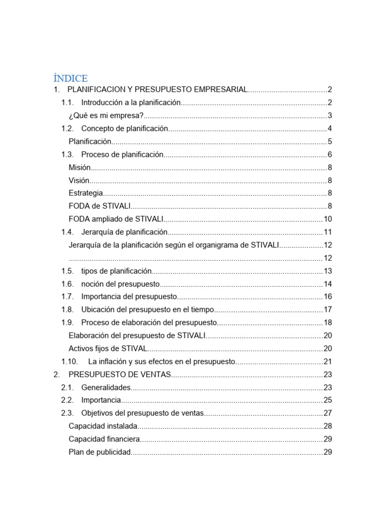 Planificación y Presupuesto Empresarial | PDF | Presupuesto | Planificación