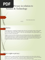 Law of Privacy in Relation To Science PPT Mehul