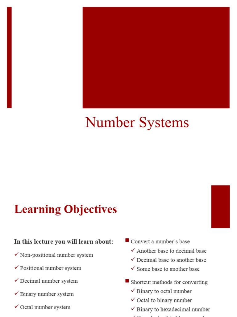 Understanding Number Systems and Conversions | PDF | Decimal | Numbers