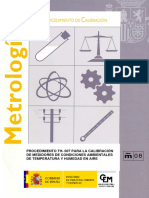 Procedimiento Th-007 para La Calibración de Medidores de Condiciones Ambientales de Temperatura Y Humedad en Aire