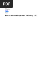 How To Write and Type On A PDF Using A PC.: Adobe