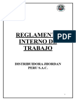 Reglamento Interno de Trabajo Distribuidora Jhordan Peru Sac