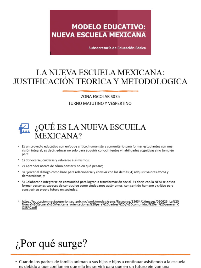 La Nueva Escuela Mexicana | PDF | Plan de estudios | Maestros