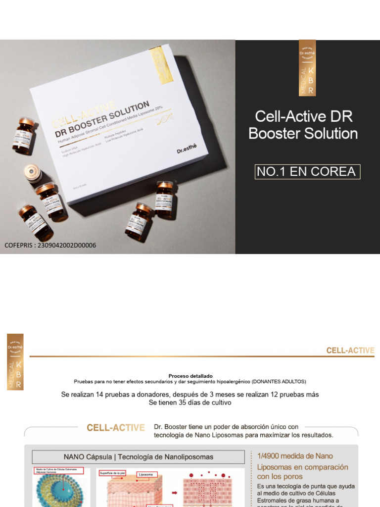 Solución Booster Cell-Active DR | PDF | Salud y bienestar | Ciencia y ...