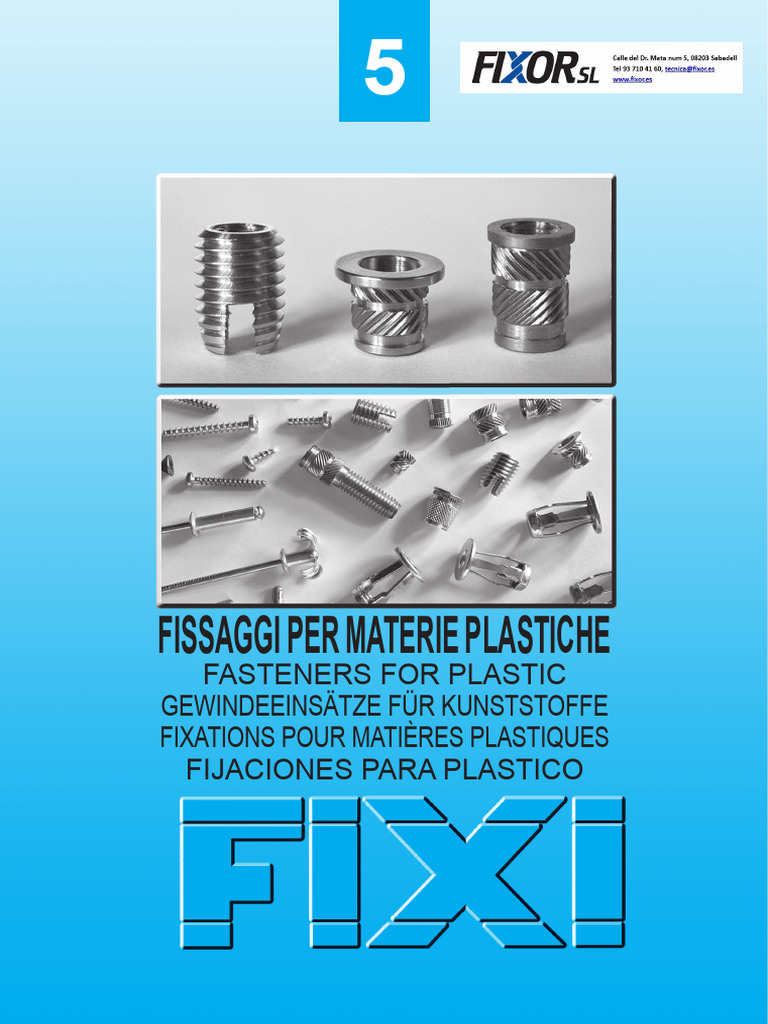 Inserts Filetés pour Plastiques | PDF | Matière amorphe | Génie du bâtiment