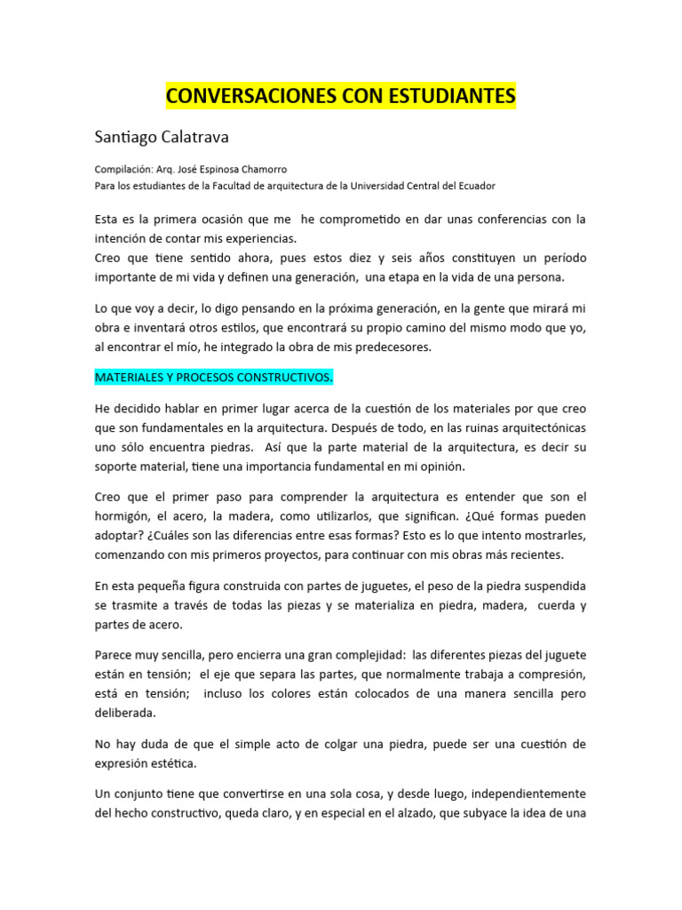 Artivulo Principal Conversaciones Con Estudiantes | PDF | Puente | Hormigón