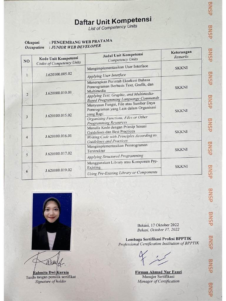 Sertifikasi VSGA | PDF