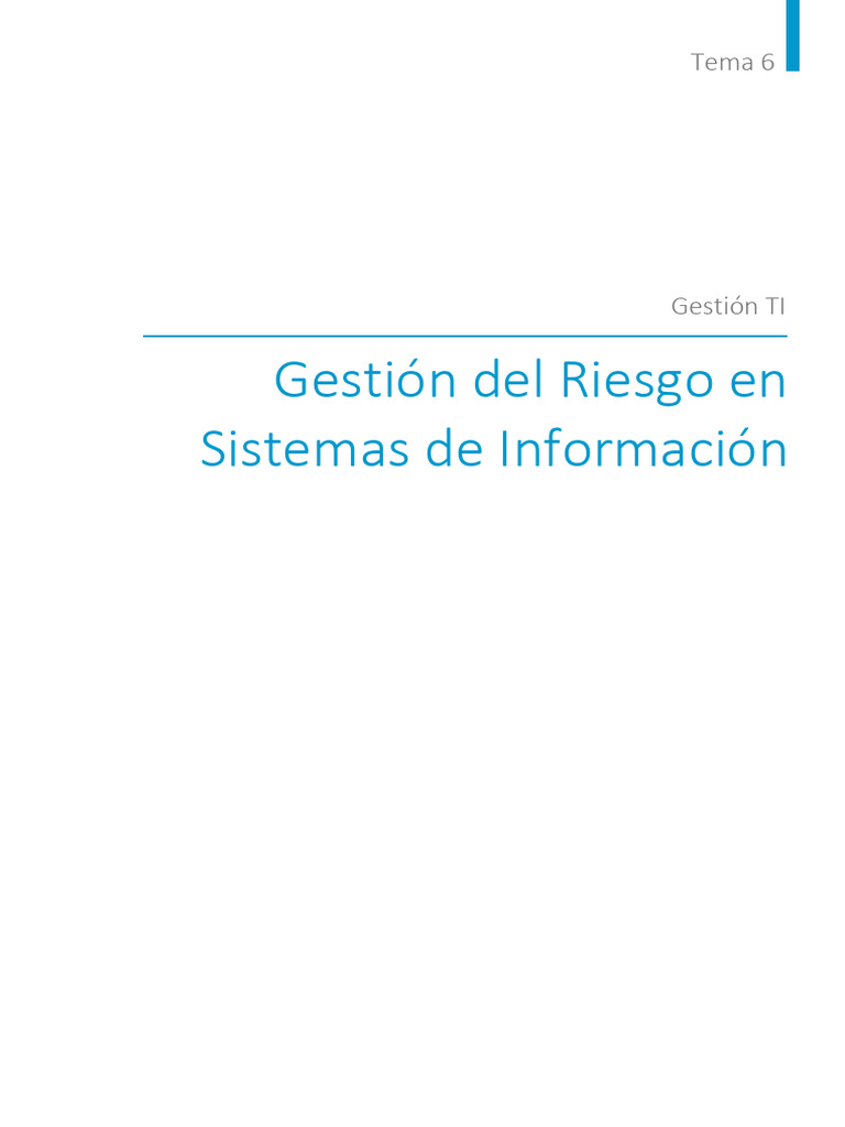Tema 6 | PDF | Seguridad de información | Riesgo
