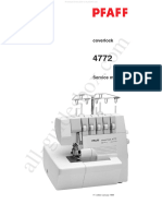 Pfaff Coverlock 4772 Sewing Machine Service Manual