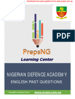 NDA Use of English Past Questions