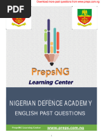 NDA Use of English Past Questions