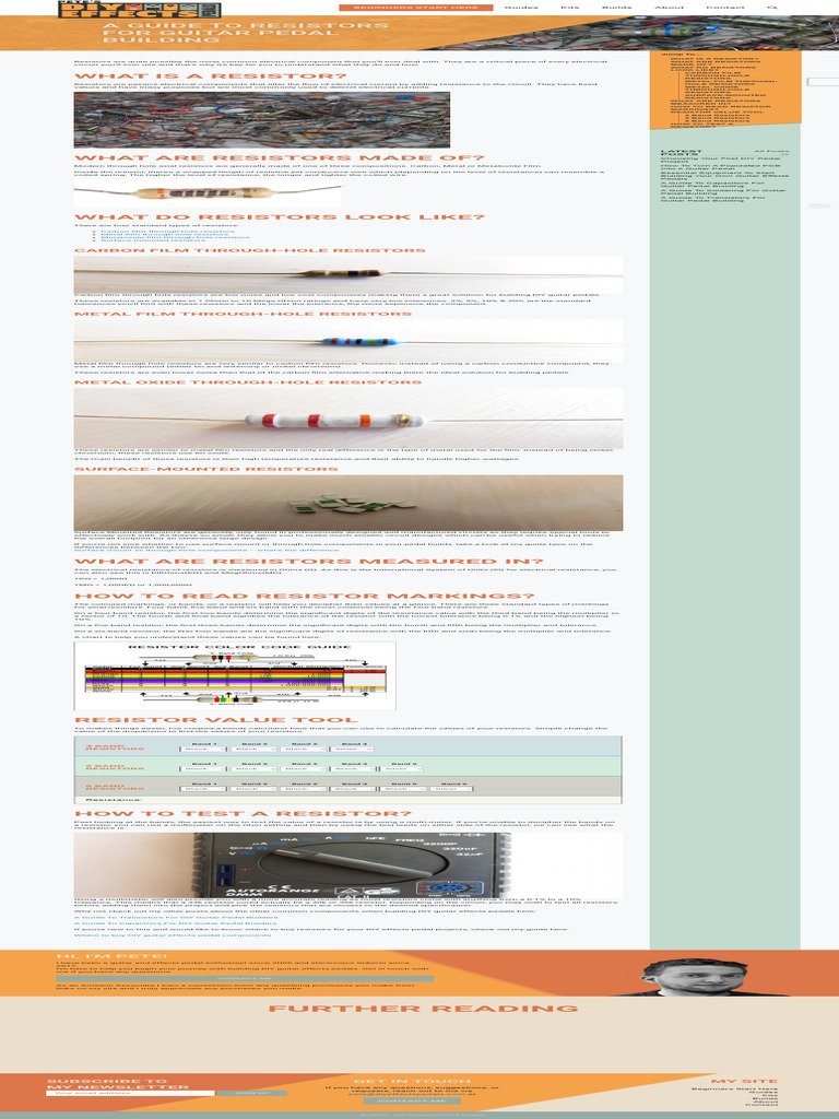 A Guide To Resistors For Guitar Pedal Building _ DIY Effects Pedals