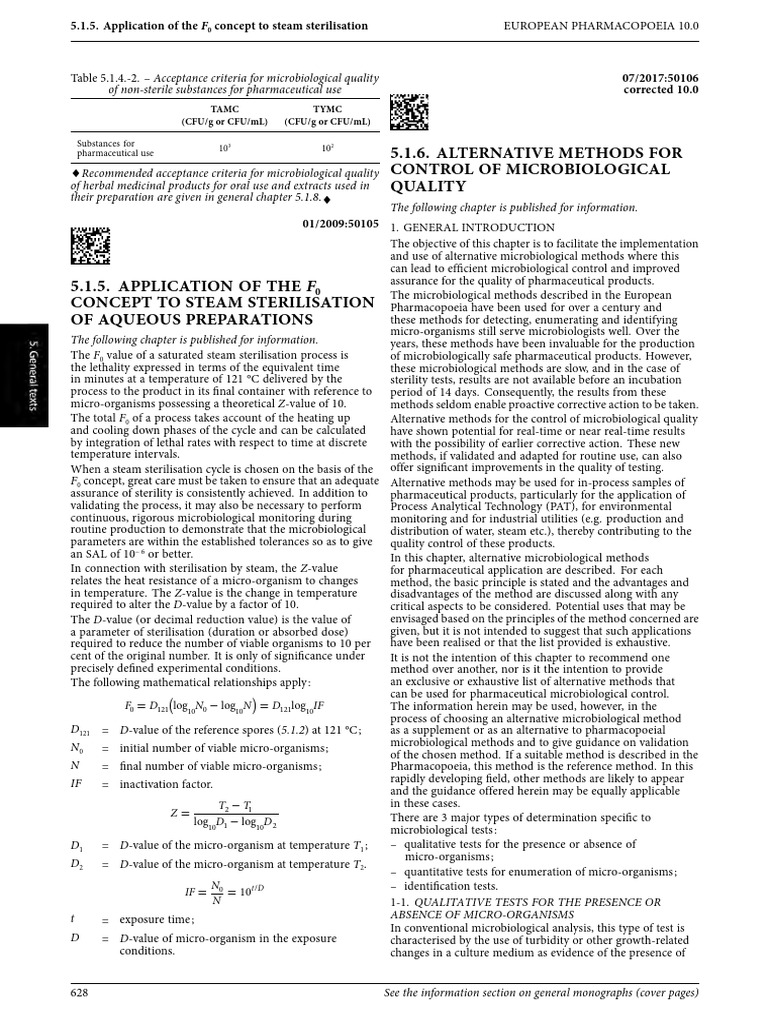 F0 Concept in Steam Sterilisation | PDF | Sterilization (Microbiology)