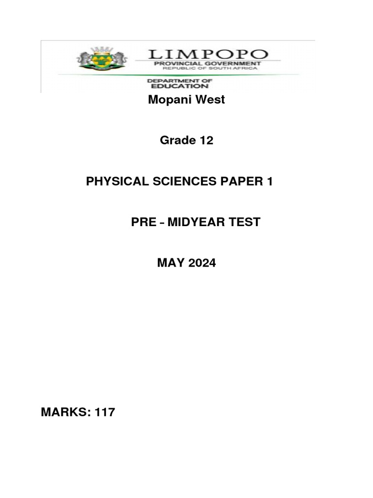 2024 P1 Pre Mid Year Exam Test Download Free Pdf Force Mass