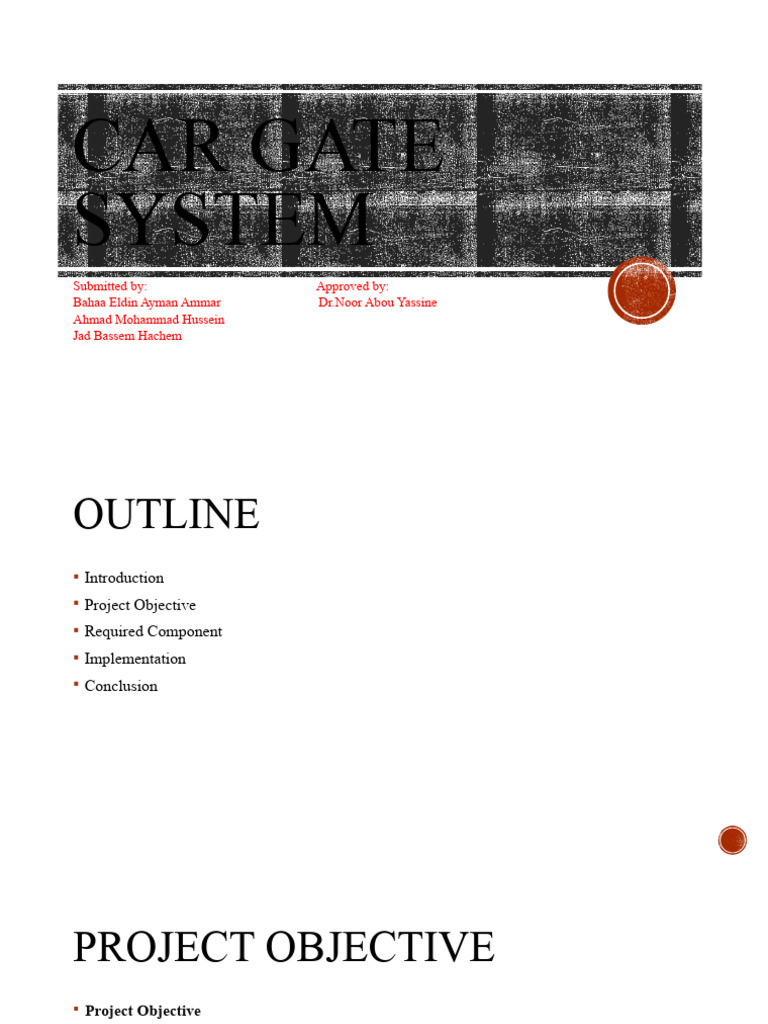Automated Car Gate System Overview | PDF | Automation | Embedded System