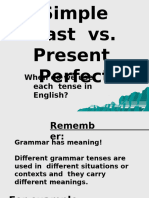 Simple Past VS Present Perfect PPTX