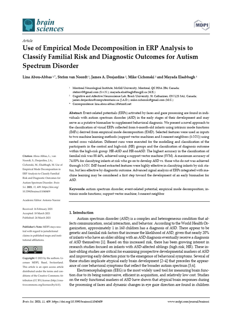 Use of Empirical Mode Decomposition in ERP Analysi | PDF | Support ...