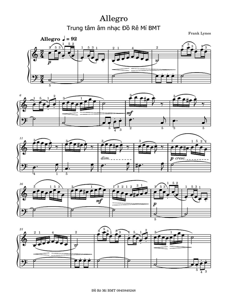 Music Center Allegro Overview | PDF