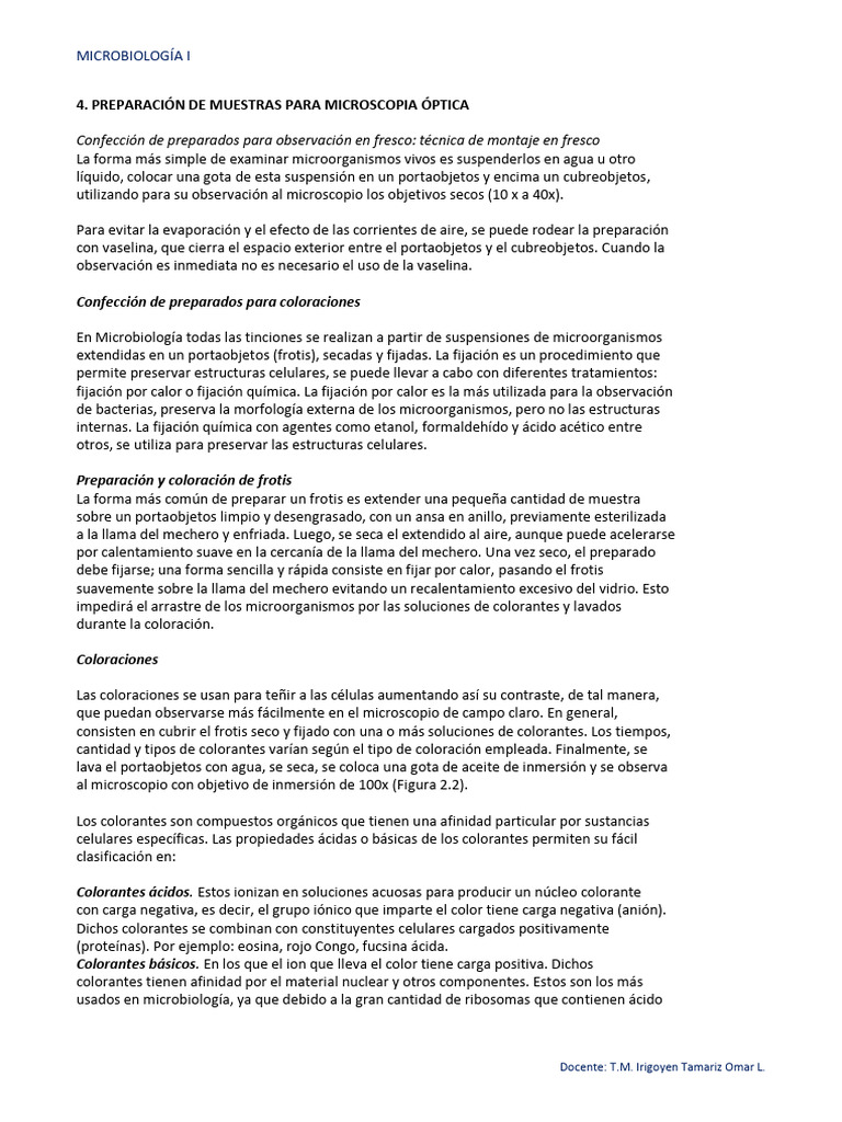5 - Coloraciones | PDF | Tinción | Citopatología