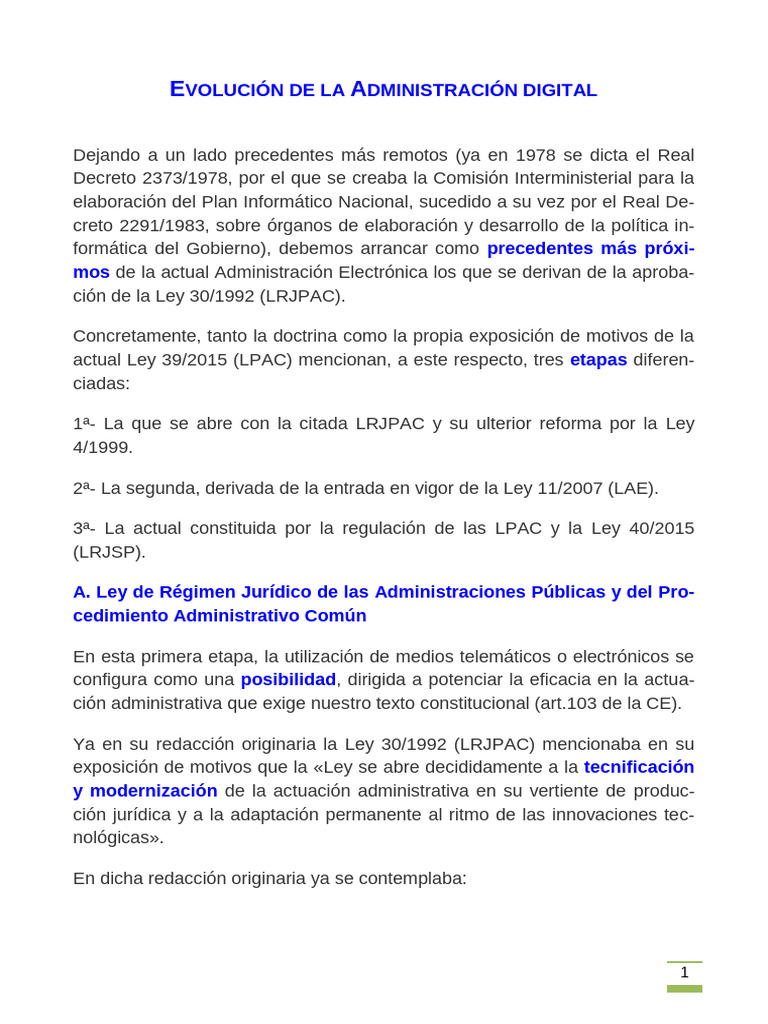 Evolución de la Administración Digital | PDF | Administración Pública ...