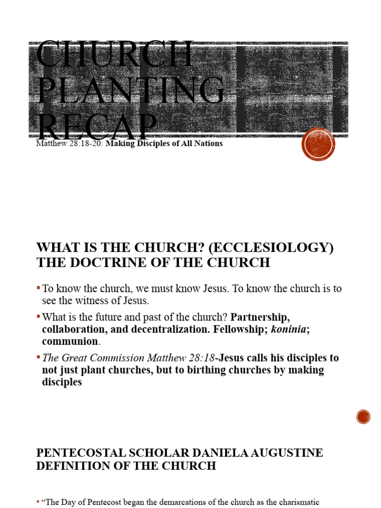 Church Planting Strategies and Insights | PDF | Jesus | Disciple ...