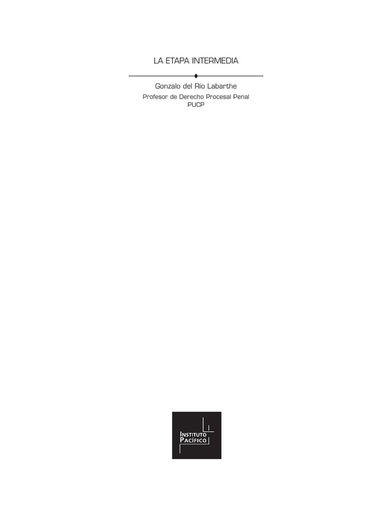 Del Río Labarthe - La Etapa Intermedia PDF | PDF | Ley procesal ...
