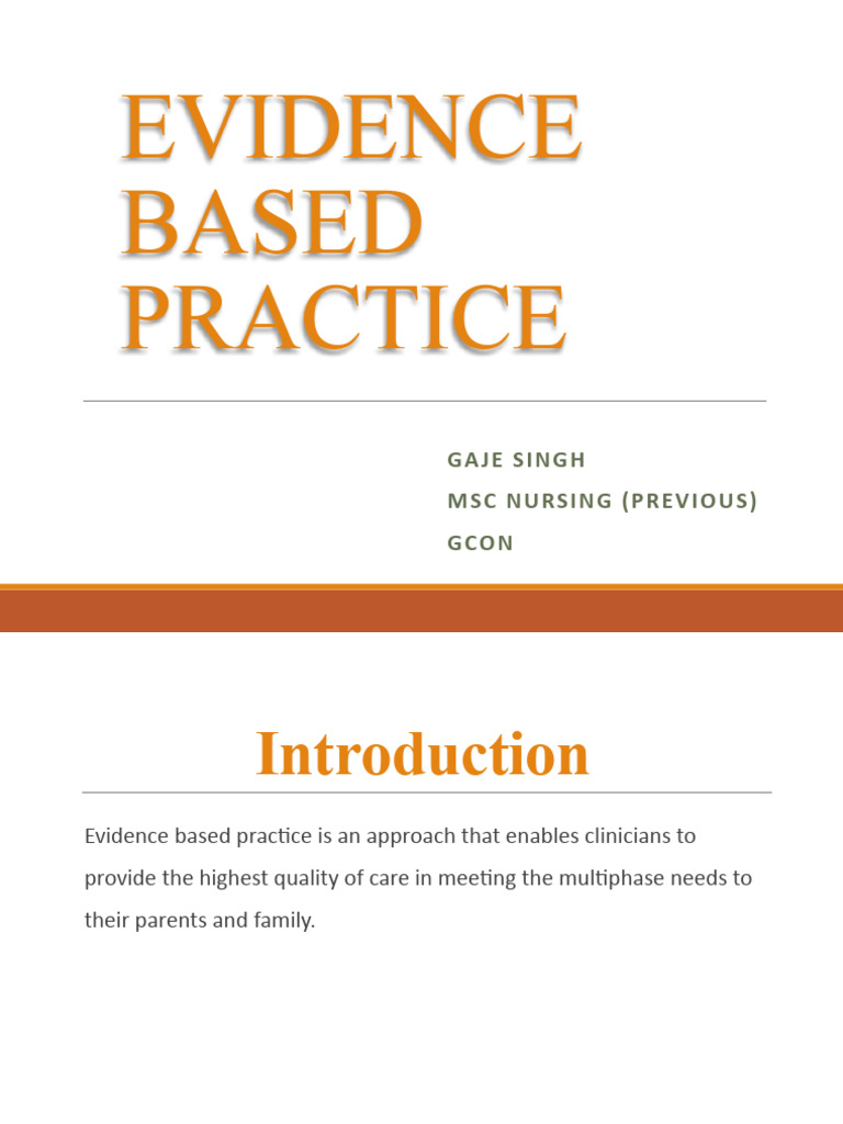 Evidencebasedpractice 190912083548 | PDF | Evidence Based Medicine ...