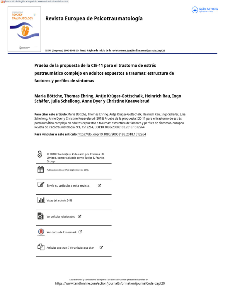 B ttche m et al testing the icd 11 proposal for complex ptsd in trauma