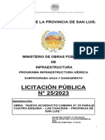 Pliego Llamado A Licitacion Nuevo Acueducto Camara 35 A Las Chacras