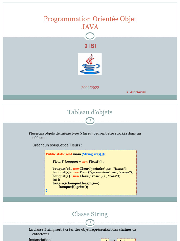 POO en Java : Tableaux et Collections | PDF | Génie logiciel | Informatique