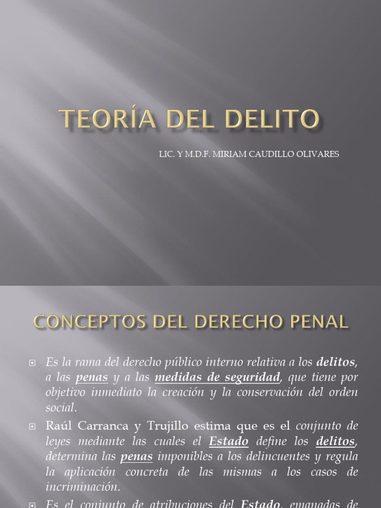 Acción en la Teoría del Delito | PDF | Derecho penal | Caso de ley