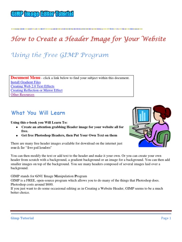 Gimp Tutorial | PDF