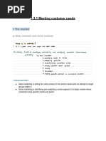 Business Studies - 1.3.1 Meeting Customer - Notes 1