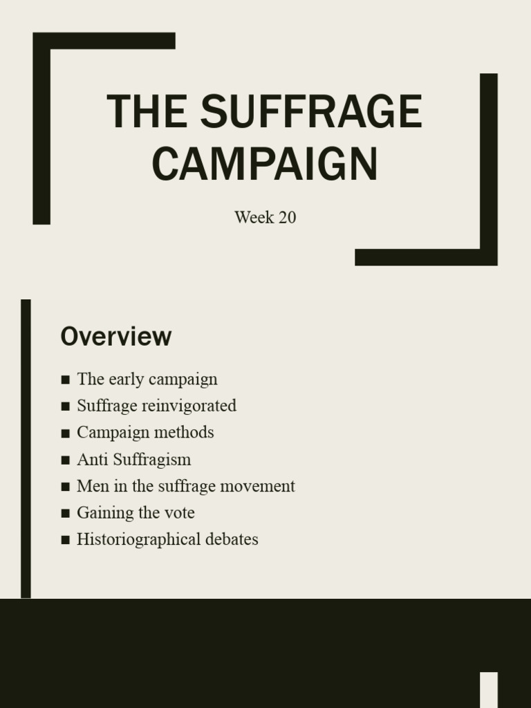 Suffrage Ch Pdf Suffragette Women S Suffrage