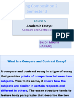 Lecture 8 Compare and Contrast Essay