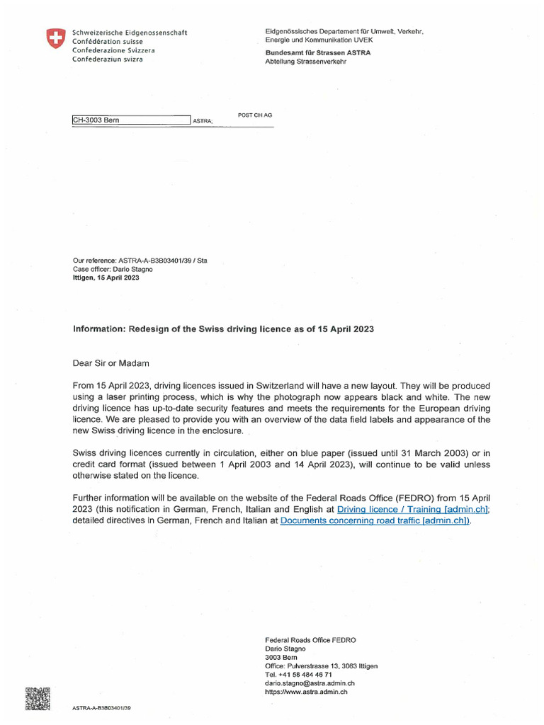 Information Swiss Driving Licence Pdf Driver S License Trailer