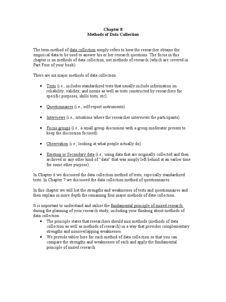 Data Collection Methods Explained | PDF | Focus Group | Questionnaire