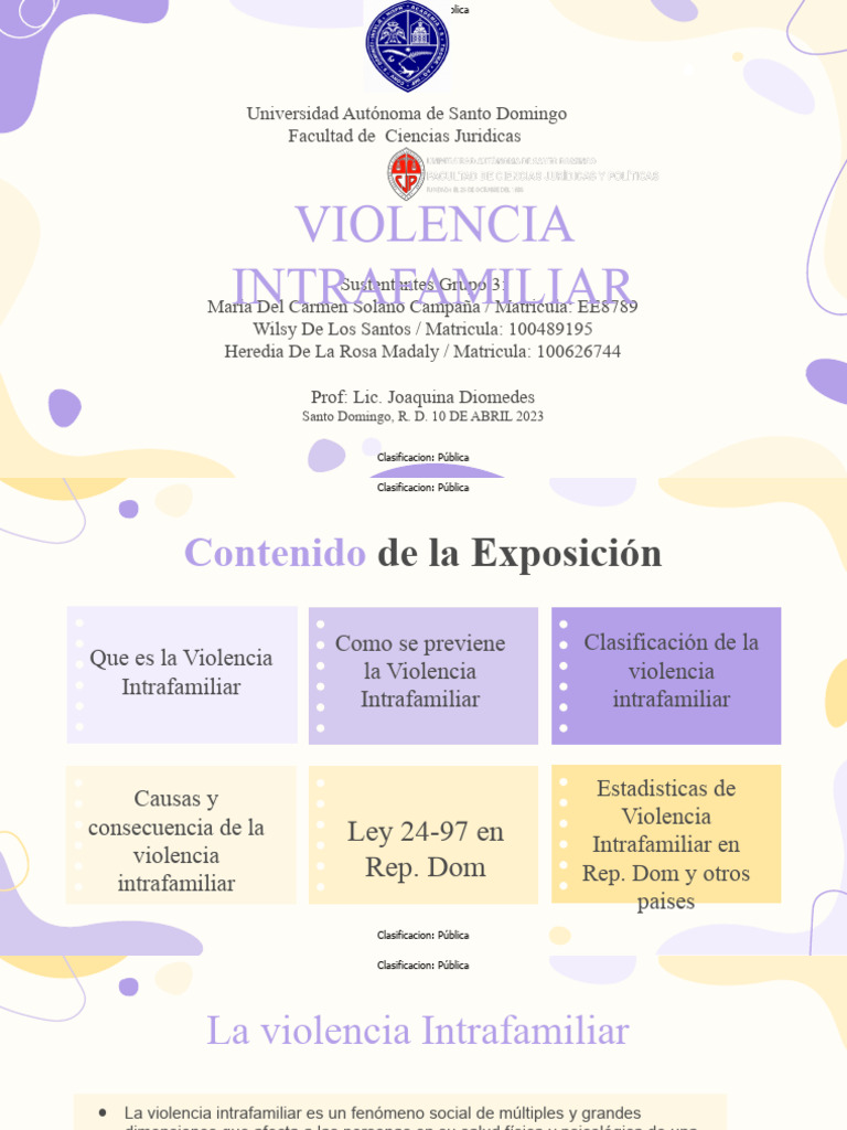 Prevención y Consecuencias de la Violencia Intrafamiliar | PDF | La ...