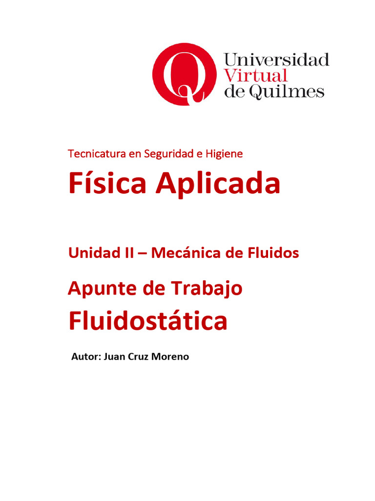 Apunte de trabajo de fluidost tica pdf presi n viscosidad