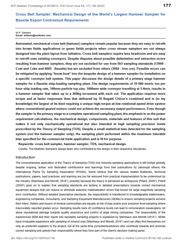 World's Largest Bauxite Hammer Sampler | PDF | Sampling (Statistics ...