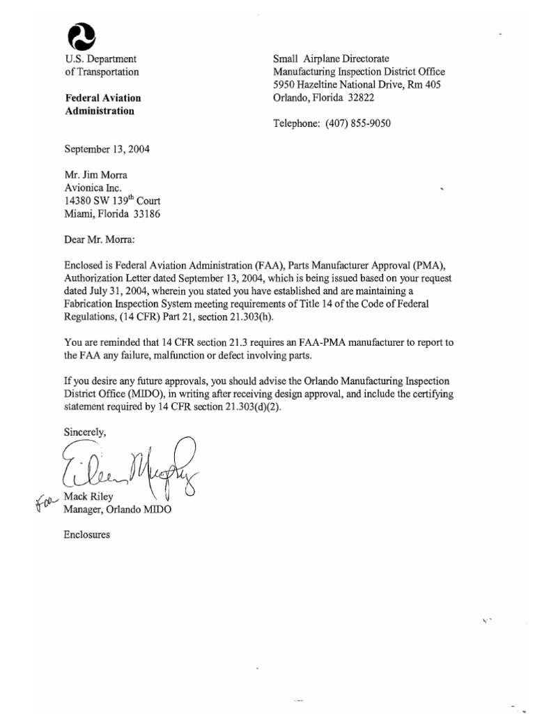 FAA Approval for Avionica Parts | PDF | Aviation | Federal Aviation ...
