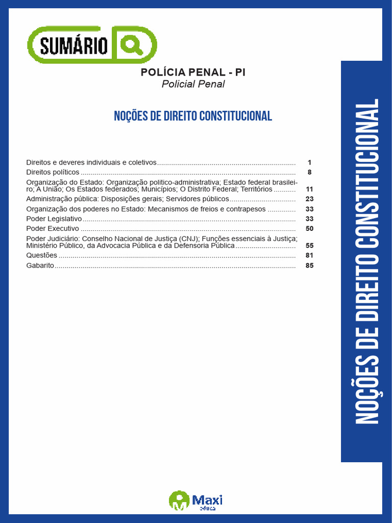Noções de Direito Constitucional Básico | PDF | Emenda Constitucional ...