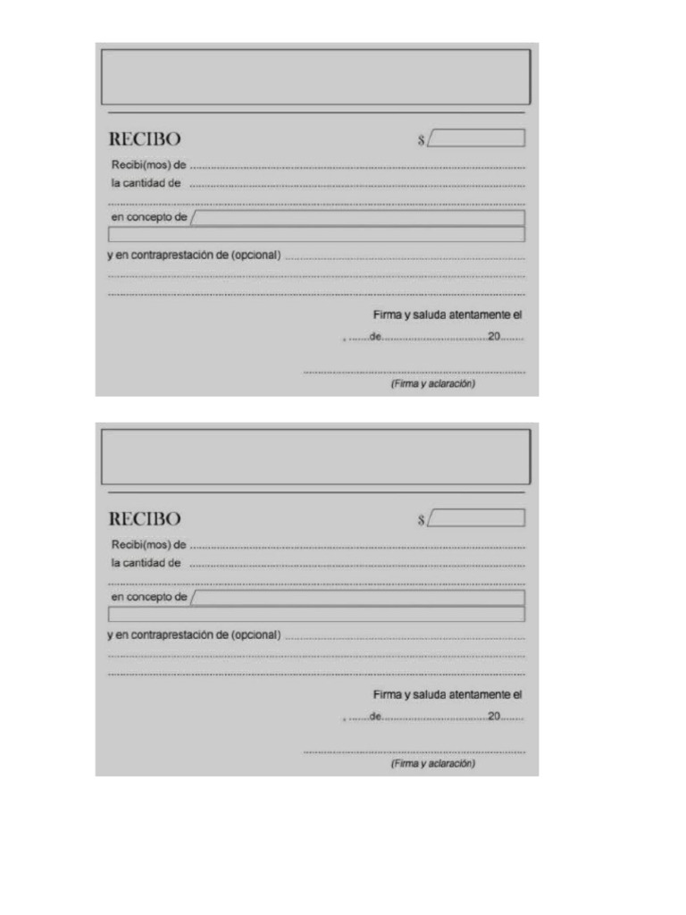 Recibos de honorarios PDF