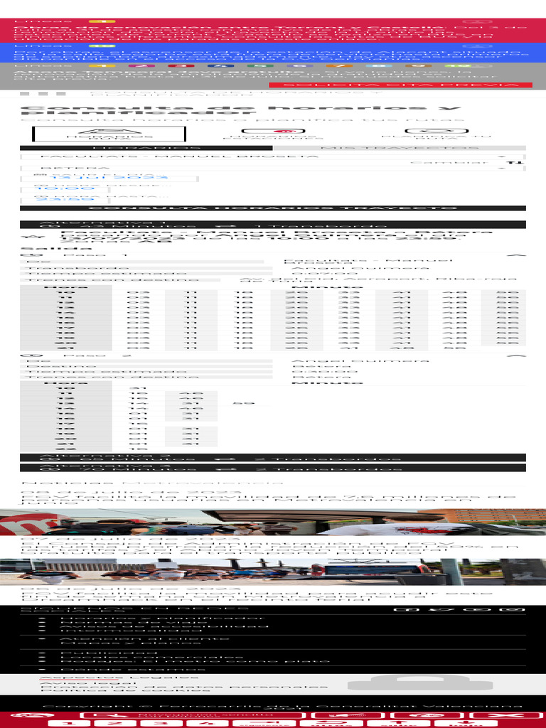 Consulta De Horarios Y Planificador Metrovalencia Descargar Gratis