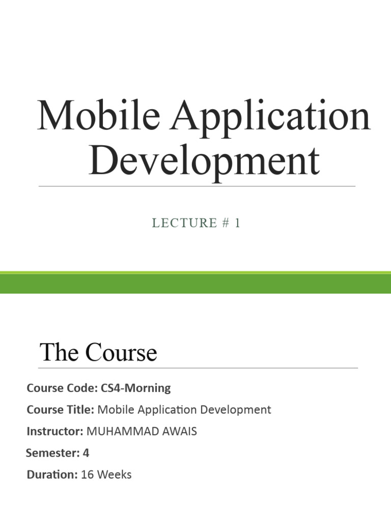 Lecture # 1 MAD Intro | PDF | Java Virtual Machine | Java (Programming ...