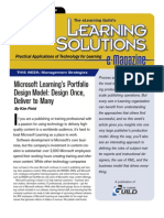 Microsoft Learning's Portfolio Design Model - Design Once, Deliver to Many