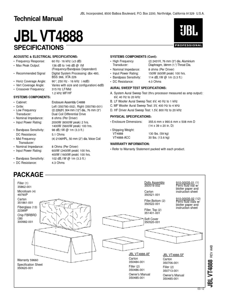 jbl-vt4888-manual-pdf-audio-engineering-sound-technology