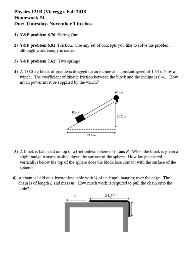 Physics Homework for Students | PDF